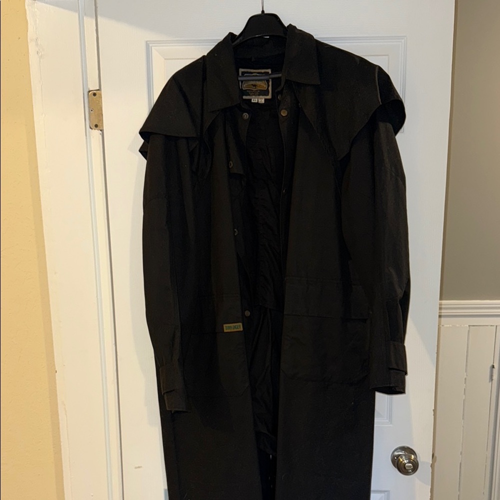 Men's Black Duster Jacket - image 2